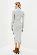 Gray wool blend golf dress with high side slit  4038239 photo №3
