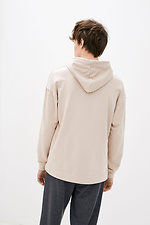 Beige FRANK knitted hoodie with hood GEN 8000240 photo №3