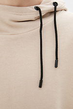 Beige FRANK knitted hoodie with hood GEN 8000240 photo №4