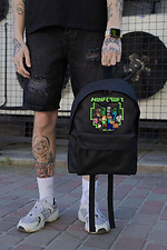 Casual School Backpack for Boys Without Compact With Print Minecraft Black Without 8055240 photo №2