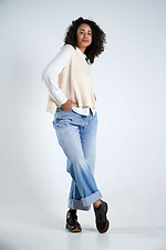 Winter sneakers, combination of leather and suede, brown 4206241 photo №7