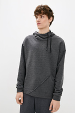 FRANK gray knitted hoodie with hood GEN 8000241 photo №1