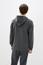 FRANK gray knitted hoodie with hood GEN 8000241 photo №3