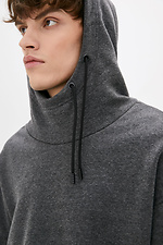 FRANK gray knitted hoodie with hood GEN 8000241 photo №4
