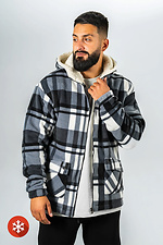 Men's warm checkered jacket with zipper Old School Dark blue Teamv 8034241 photo №2