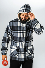 Men's warm checkered jacket with zipper Old School Dark blue Teamv 8034241 photo №3