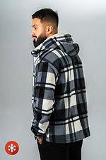Men's warm checkered jacket with zipper Old School Dark blue Teamv 8034241 photo №4