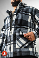 Men's warm checkered jacket with zipper Old School Dark blue Teamv 8034241 photo №7