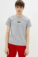 Хлопковая мужская футболка с патриотическим принтом GEN 9000241 фото №1