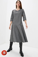 INARA half-woolen autumn dress with cut-off wide midi skirt Garne 3037242 photo №2