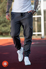 Мужские теплые спортивные штаны Карго OVERSIZE 3 Графит Teamv 8034242 фото №1