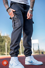 Мужские теплые спортивные штаны Карго OVERSIZE 3 Графит Teamv 8034242 фото №7
