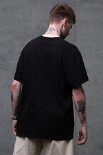 Übergroßes Herren-T-Shirt mit Aufdruck ohne 1702 Schwarz Without 8049242 Foto №4