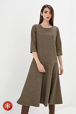 INARA half-woolen autumn dress with cut-off wide midi skirt Garne 3037243 photo №1