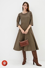 INARA half-woolen autumn dress with cut-off wide midi skirt Garne 3037243 photo №2