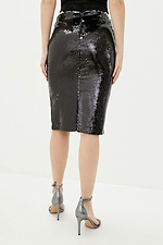 Shiny sequin straight midi skirt with high vent Garne 3039243 photo №3