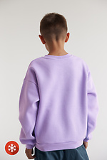 Kinder-Sweatshirt mit „Vyshyvanka“-Aufdruck in Flieder Garne 9001243 Foto №7