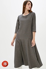 INARA half-woolen autumn dress with cut-off wide midi skirt Garne 3037244 photo №1