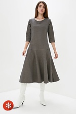 INARA half-woolen autumn dress with cut-off wide midi skirt Garne 3037244 photo №2