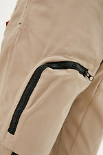 Beige cotton cargo pants with large pockets GEN 8000244 photo №5