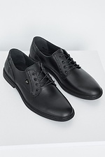 Классические черные туфли из натуральной кожи 8019244 фото №2