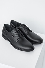 Классические черные туфли из натуральной кожи 8019244 фото №3