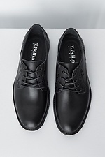 Классические черные туфли из натуральной кожи 8019244 фото №4