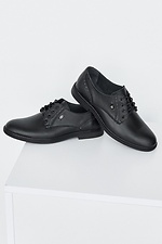 Классические черные туфли из натуральной кожи 8019244 фото №6