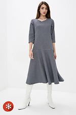 INARA half-woolen autumn dress with cut-off wide midi skirt Garne 3037245 photo №2