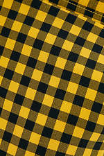 ZOLI bawełniane spodnie ze średnim stanem w żółto-czarną kratkę Garne 3037246 zdjęcie №4