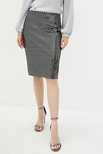 Shiny straight midi skirt with high vent Garne 3039246 photo №1