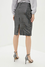 Shiny straight midi skirt with high vent Garne 3039246 photo №3