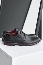 Klassische schwarze Schuhe aus echtem Leder  8019246 Foto №2