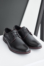Klassische schwarze Schuhe aus echtem Leder  8019246 Foto №3
