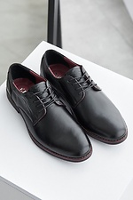 Klassische schwarze Schuhe aus echtem Leder  8019246 Foto №4