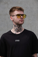Übergroßes Herren-T-Shirt mit Aufdruck ohne Vintage-Schwarz Without 8049246 Foto №5