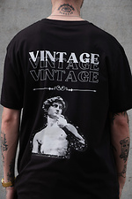 Übergroßes Herren-T-Shirt mit Aufdruck ohne Vintage-Schwarz Without 8049246 Foto №6