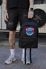 Casual School Backpack for Boys Without Compact With Print Stitch Black Without 8055246 photo №2