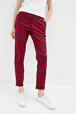 ZOLI mid-rise cotton trousers in red and black check Garne 3037247 photo №1