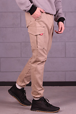 Beżowe spodnie jeansowe męskie bojówki GEN 8000247 zdjęcie №2