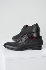 Классические черные туфли из натуральной кожи 8019247 фото №1