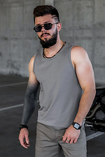 Basic-Tanktop für Herren in Grau Teamv 8034247 Foto №2