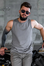 Basic-Tanktop für Herren in Grau Teamv 8034247 Foto №3