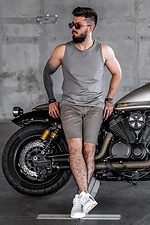 Basic-Tanktop für Herren in Grau Teamv 8034247 Foto №4