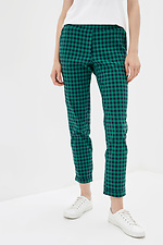 ZOLI mid-rise cotton trousers in green and black check Garne 3037248 photo №1