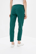 ZOLI mid-rise cotton trousers in green and black check Garne 3037248 photo №3