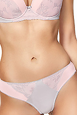Pink Brazilian panties with lace and mesh Kinga 4024248 photo №1