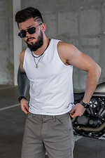 Майка базова чоловіча Біла Teamv 8034248 фото №3