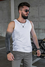 Майка базова чоловіча Біла Teamv 8034248 фото №4