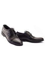 Klassische schwarze Schuhe aus echtem Leder  8019249 Foto №1